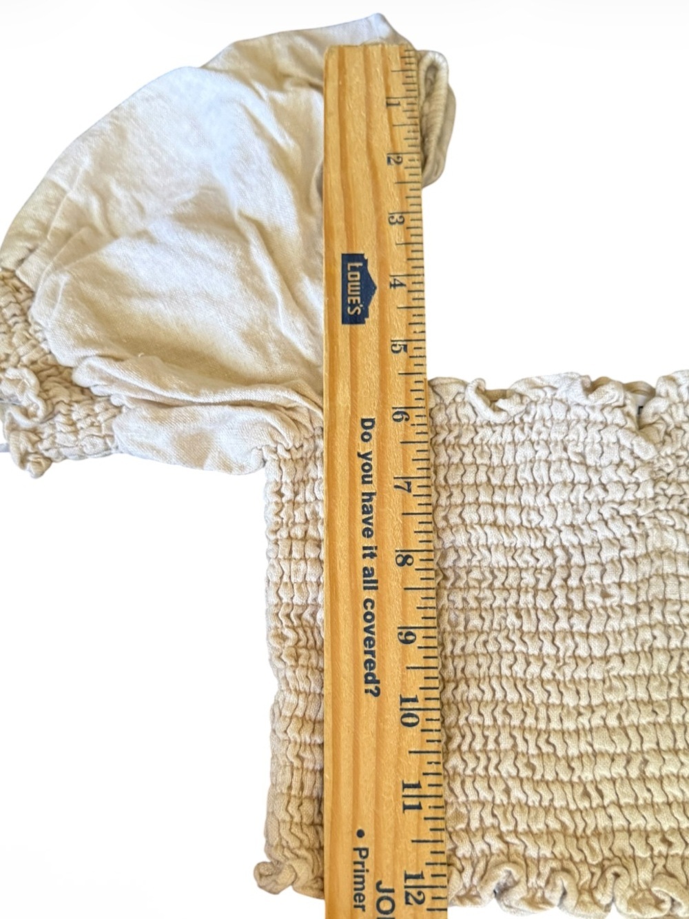 Reformation Linen Smocked Puff Sleeve Top – Cream – Medium - Picture 5 of 7